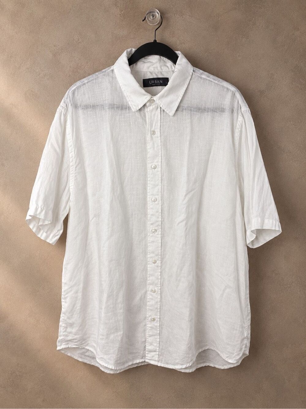 Quince XL Men’s 100% European Linen Short Sleeve Button Down Shirt White